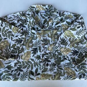 OP Sport XL Palm Leaf Short Sleeve Button Up